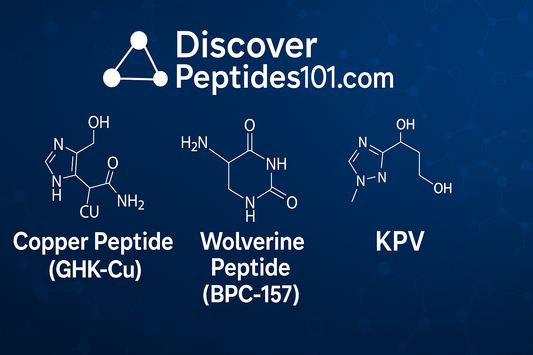 🧬 Copper Peptide (GHK-Cu) + Wolverine Peptide (BPC-157) + KPV | Skin, Gut & Inflammation Recovery Stack